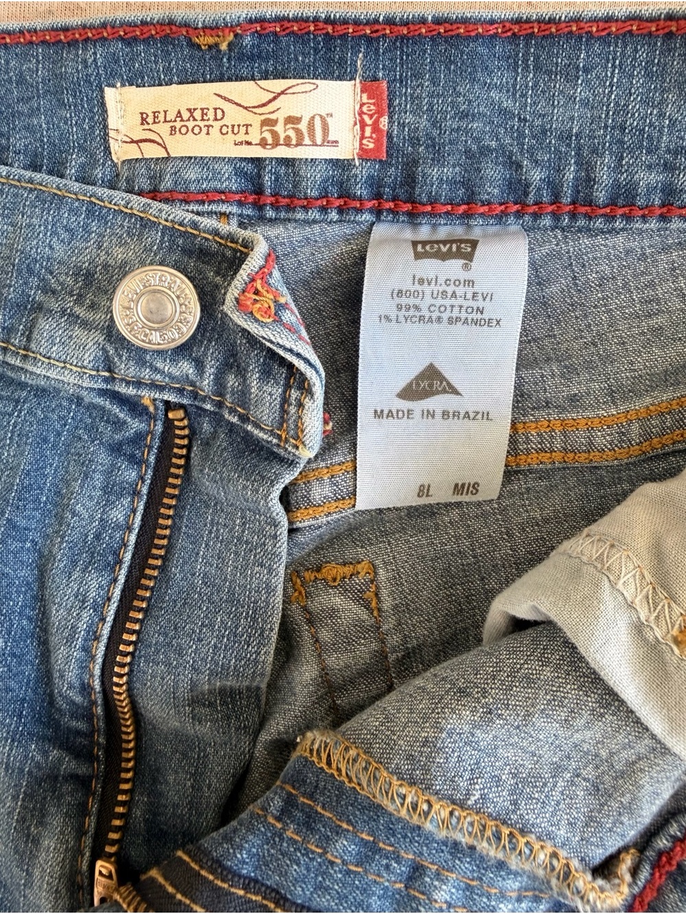 Vintage Levi's 550 Women's Jeans Size 8L Medium Wash Relaxed  Boot Cut Fit Denim - Picture 11 of 14